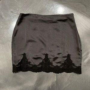 Satin lace skirt